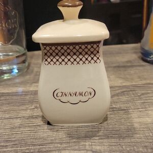 "Arabia" Cinnamon Spice Jar,Antique/ Vintage,good Cond.,Crazing